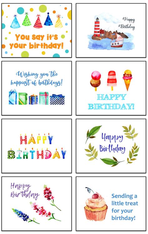 Free Printable Birthday Cards • Rose Clearfield