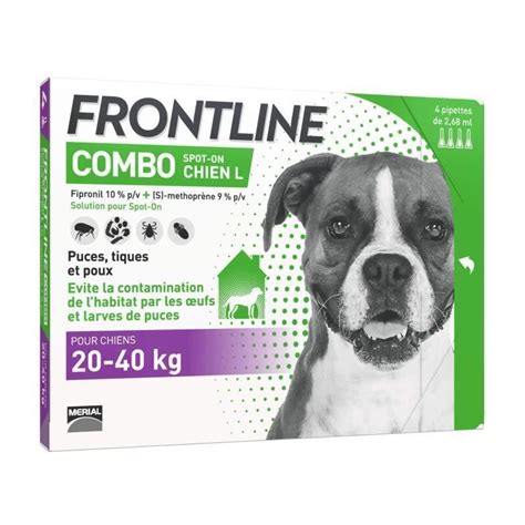 FRONTLINE Spot On Chien 20 40kg 6 Pipettes