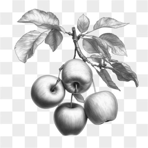 Download Black and White Apple Tree Drawing Sketches Online - Creative ...