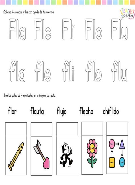 Atividades Com Fla Fle Fli Flo Flu - SILABAS TRABADAS FLA FLE FLI FLO FLU By Hecho En Casa Con, 48% OFF
