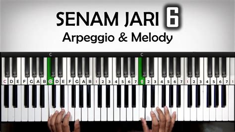 Belajar Piano Keyboard Senam Jari 6 Arpeggio And Melody Sinkronisasi