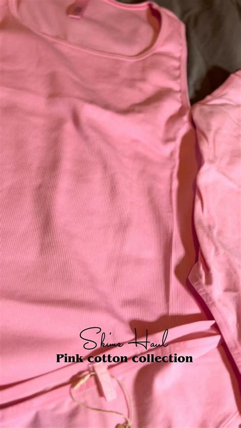 Skims pink cotton collection | Sleep and loungewear, Pink cotton, Cotton