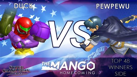 The Mango Homecoming Ese Duck Samus Vs Clg Pewpewu Marth