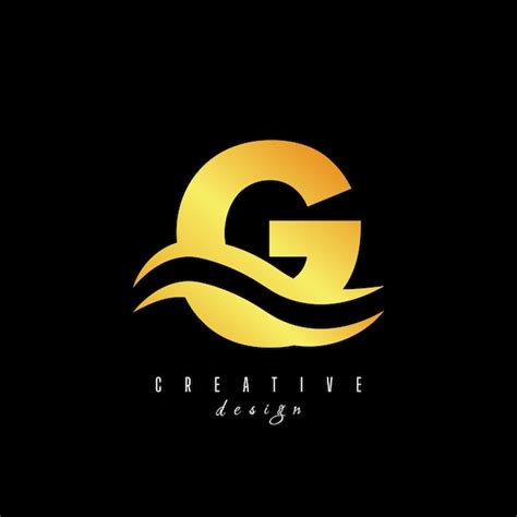 Premium Vector Creative Golden Letter G Logo With Leading Lines And