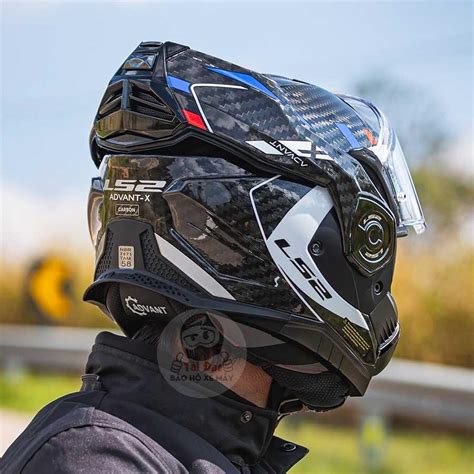 Ls Advant X Carbon Future Blue Red Ff Helmet