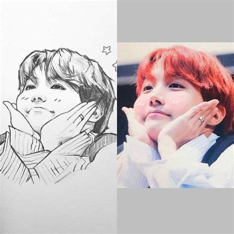 Pin De Kim Min Hoo Em Bts Drawings Em Bts Kawaii Bts Desenho