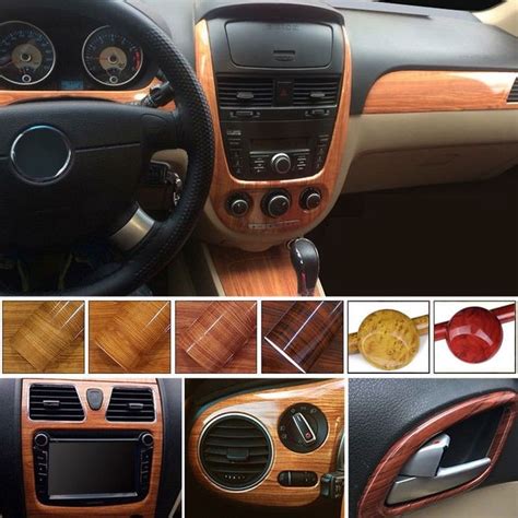 Maderas De Primer Nivel Car Interior Vinyl Wrap Car Rolling Car