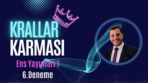 Krallar Karması TYT Kimya Ens Yayınları 6 Deneme YouTube