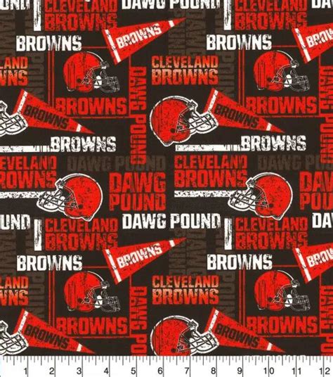 Fabric Traditions Cleveland Browns Cotton Fabric Retro By Fabric