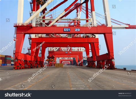 Container Terminal Qingdao Port Of China Stock Photo 89393527 : Shutterstock