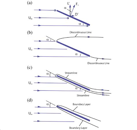 Flow Patterns Over A Flat Plate Airfoil A Newton S Version B Download Scientific Diagram