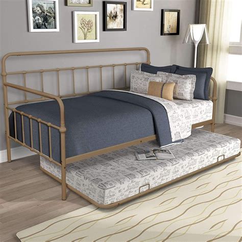 Twin Metal Trundle Bed Frame, SEGMART Twin Trundle Beds with Trundle I