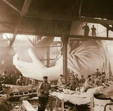 Construction of the Statue of Liberty, 1884 : r/OldSchoolCool