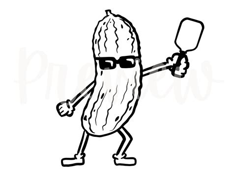 Pickle Clip Art With Pickleball Balls And Paddle For Commercial Use Png