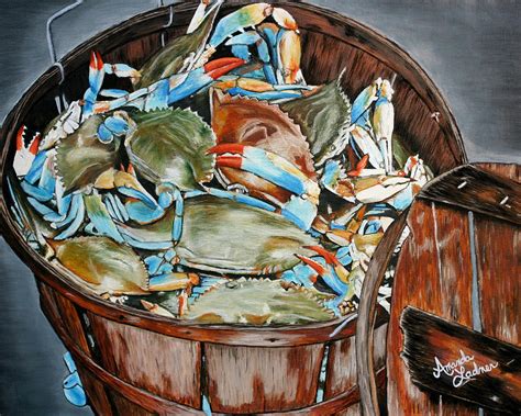 Bushel Of Crabs Painting By Amanda Ladner Fine Art America