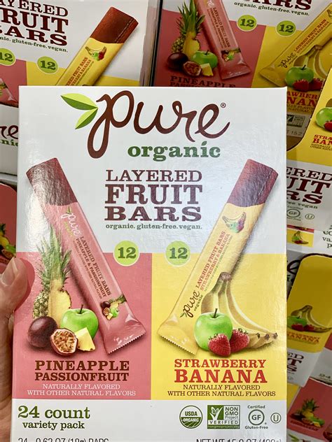 Pure Organic Layered Fruit Bars Nutrition Facts Informacionpublica