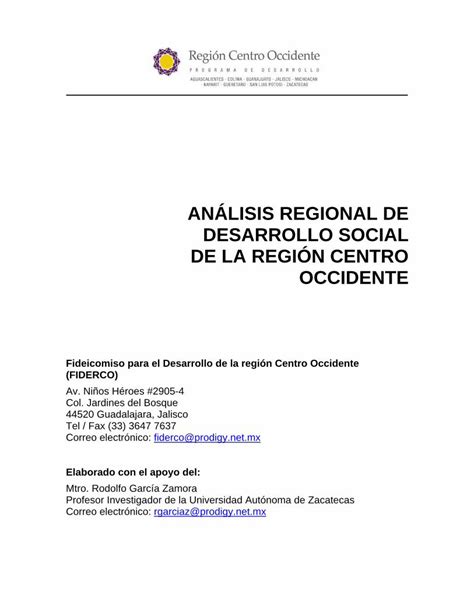 PDF 05 An Lisis Regional De Desarrollo Social De La RCO Analisis