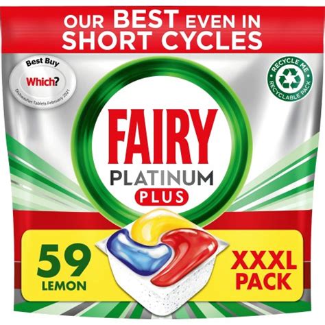 Fairy Platinum Plus All In One Lemon Dishwasher Tablets 59 X 915g