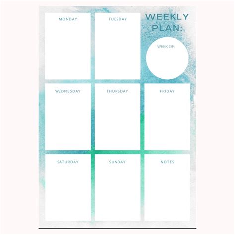 Printable Weekly Schedule Template PDF. - Etsy