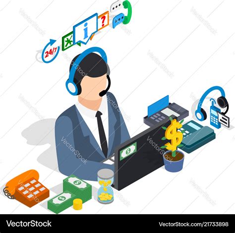 Business Consultant Clip Art Isometric Style Vector Image