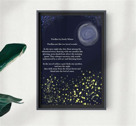 Firefly Poem Digital Download Valentines Day Ts Etsy