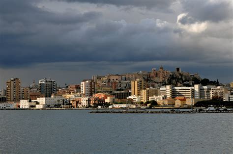 Cagliari Veduta Da Molo Di Levante View On Black Pier Paolo Lampis