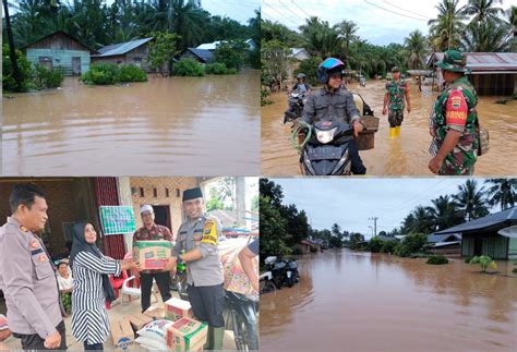 Banjir Luapan Sungai Batang Tamiang Puluhan Rumah Warga Desa Sampuran