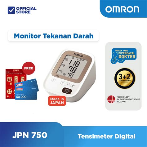 Jual Omron Automatic Blood Pressure Monitor JPN 750 Tensimeter Digital