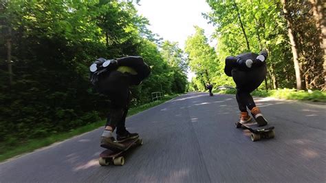 Downhill Skateboard Racing At Cgsa B Ly Potok In Czech Republik