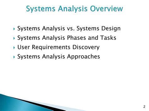 Ppt System Analysis Overview Approaches Phases And Requirements