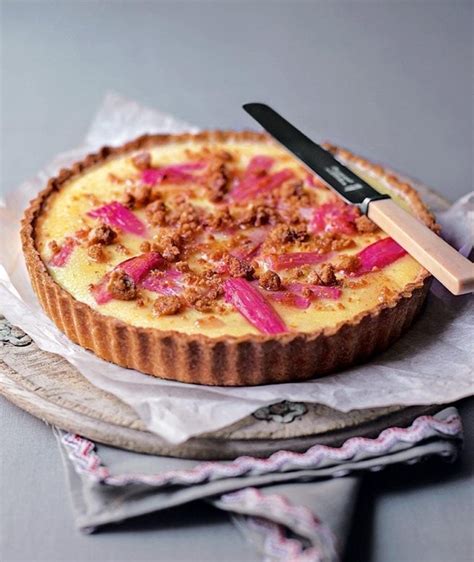 Rhubarb And Custard Crumble Tart Recipe Delicious Magazine