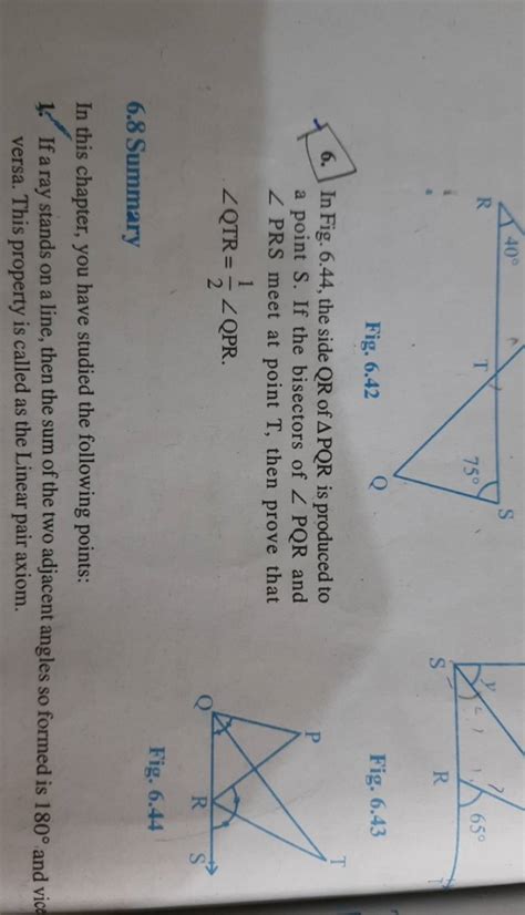 In Fig The Side Qr Of Pqr Is Produced To A Point S If The Bis