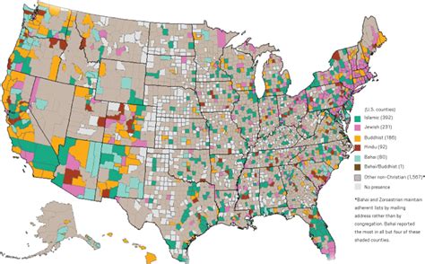 Religion in the U.S.: These maps show which states are most and least ...