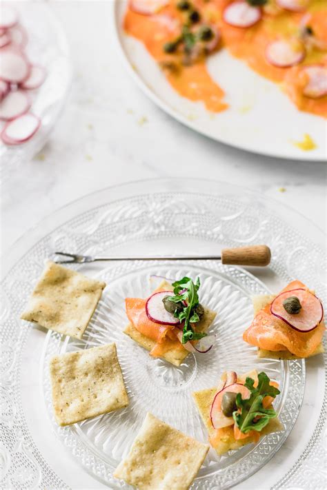 Salmon Carpaccio With Parmesan And Dill Crackers Cravings Journal