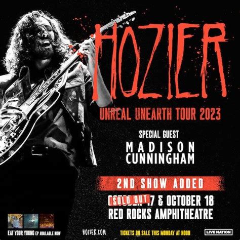 Hozier Unreal Unearth Tour 2023 Denver Arts Venues