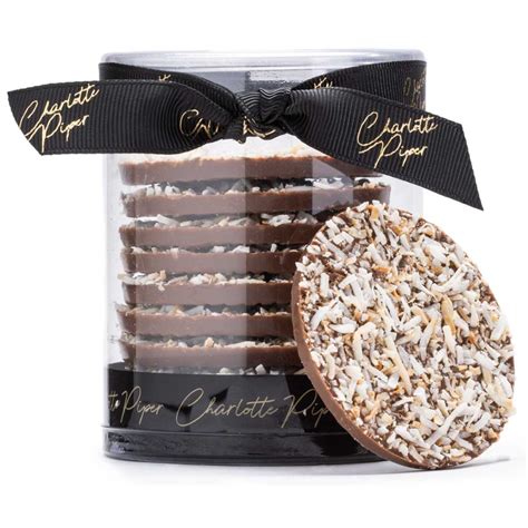 Charlotte Piper Milk Chocolate Coconut Rough Discs X8 120g Glader