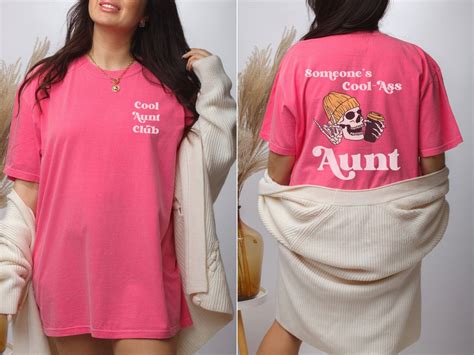 Someones Cool Ass Aunt Front And Back Comfort Colors Graphic Tee Or