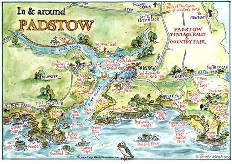 Padstow & Cornwall Map - Tanya March Illustrations | Tanya March ...