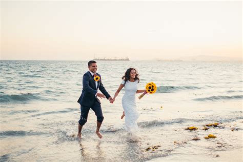 An Intimate, Colorful Beach Wedding in Long Beach, California