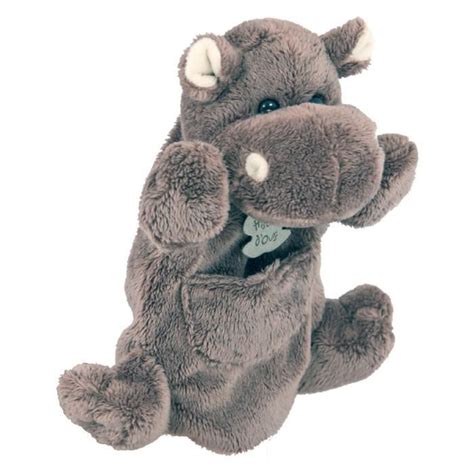 HISTOIRE DOURS Marionnette Hippopotame 25 cm Gris Cdiscount Prêt à