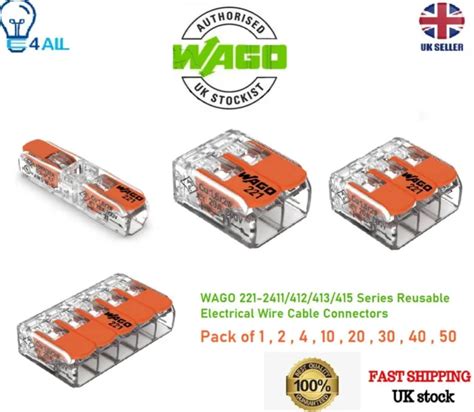 Wago Series Reusable Electrical Wire Cable Connectors Compact Uk