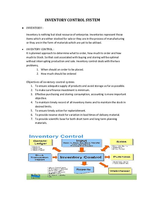 (PDF) INVENTORY CONTROL SYSTEM