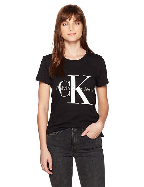 Calvin Klein Jeans Women S Short Sleeve Monogram Logo T Shirt At Amazon Women’s Clothing Store