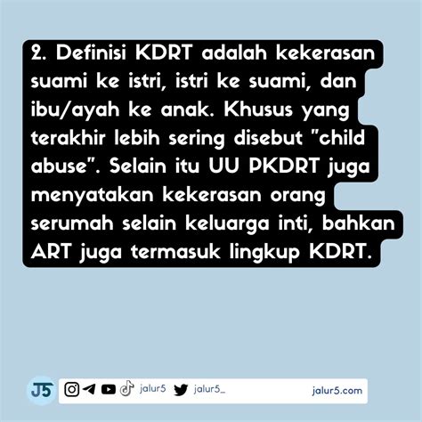 Jalur5 Community On Twitter 1 2 Definisi KDRT Menurut Kementerian