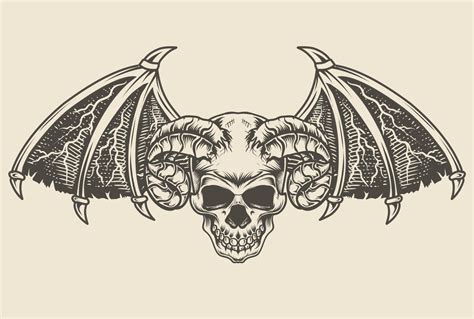 illustration vector demon skull head 4679955 Vector Art at Vecteezy