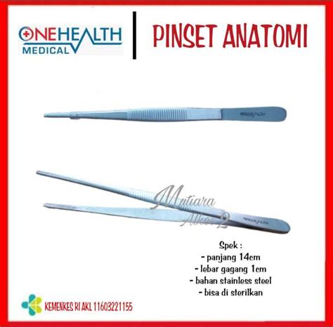 ONEHEALTH Pinset Anatomi 14cm Pinset Chirugis 14 Cm Pincet Medis