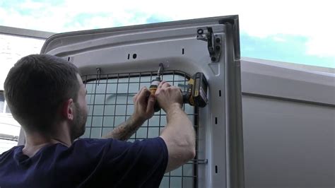 American Van Equipment Installation Of Rear Door Window Screens On A Ford Transit Van Youtube