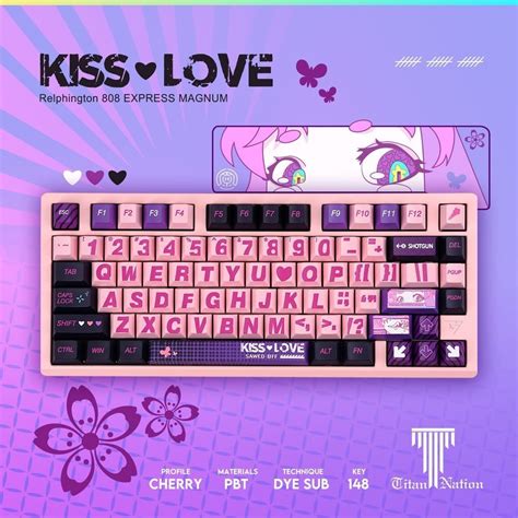 Csgo Kiss Love主題鍵帽 148鍵pbt鍵帽 原廠高度全五面熱昇華 機械鍵盤鍵帽 鍵帽動漫 個性鍵帽 可愛鍵 蝦皮購物