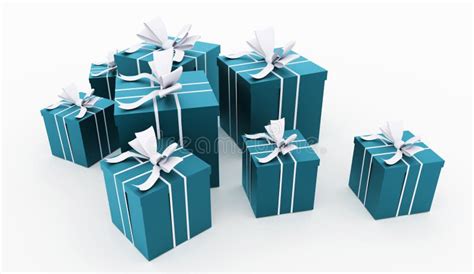 Christmas Present with Ribbon Rendered Stock Illustration - Illustration of gift, birthday: 75616562