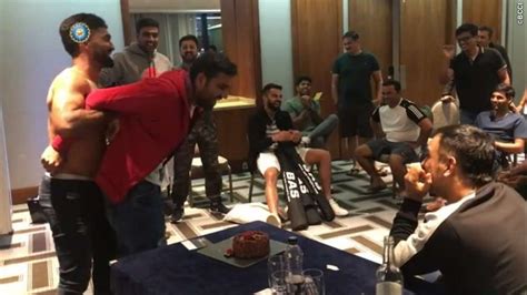 Watch Champions Trophy Team India Indulge In Cake Fight To Celebrate Dinesh Karthiks Birthday